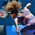 Serena Williams smashes racquet