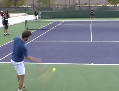 Gilles Simon Forehand and Backhand from Back Perspective – BNP Paribas 2013