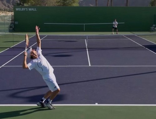 David Nalbandian Playing Points from Back Perspective – BNP Paribas Open 2013