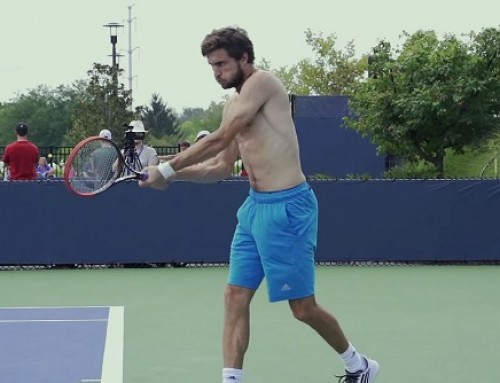 Gilles Simon in Super Slow Motion | Backhand and Serve #1 | Western & Southern Open 2014