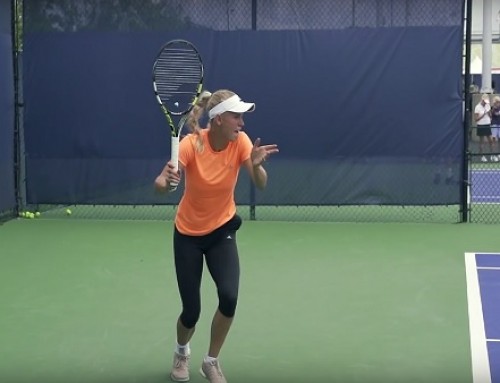 Caroline Wozniacki in Super Slow Motion | Forehand #1 | Western & Southern Open 2014