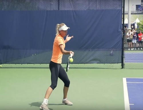 Caroline Wozniacki in Super Slow Motion | Forehand #2 | Western & Southern Open 2014